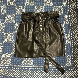 Size Medium Leather Look Skirt